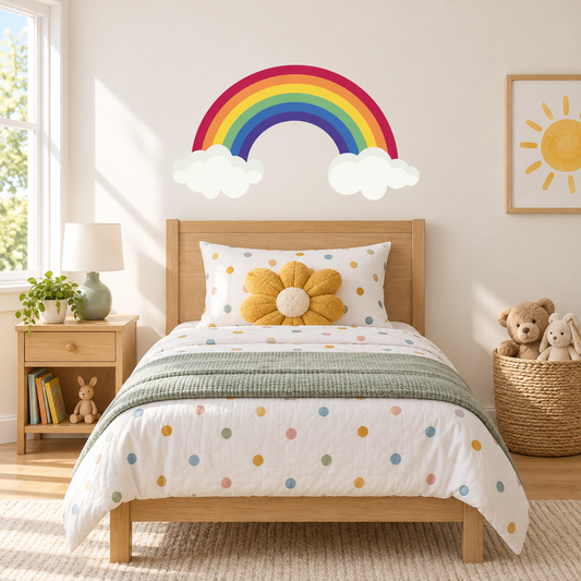 Application example — Rainbow Wall Decal – Kids Room Decor 29" x 16"