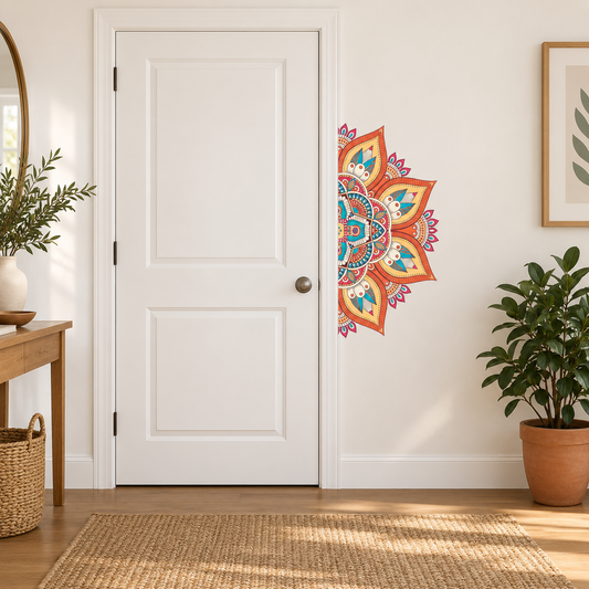Application example — Vibrant Decorative Mandala – Premium Printed Vinyl Wall 29x16