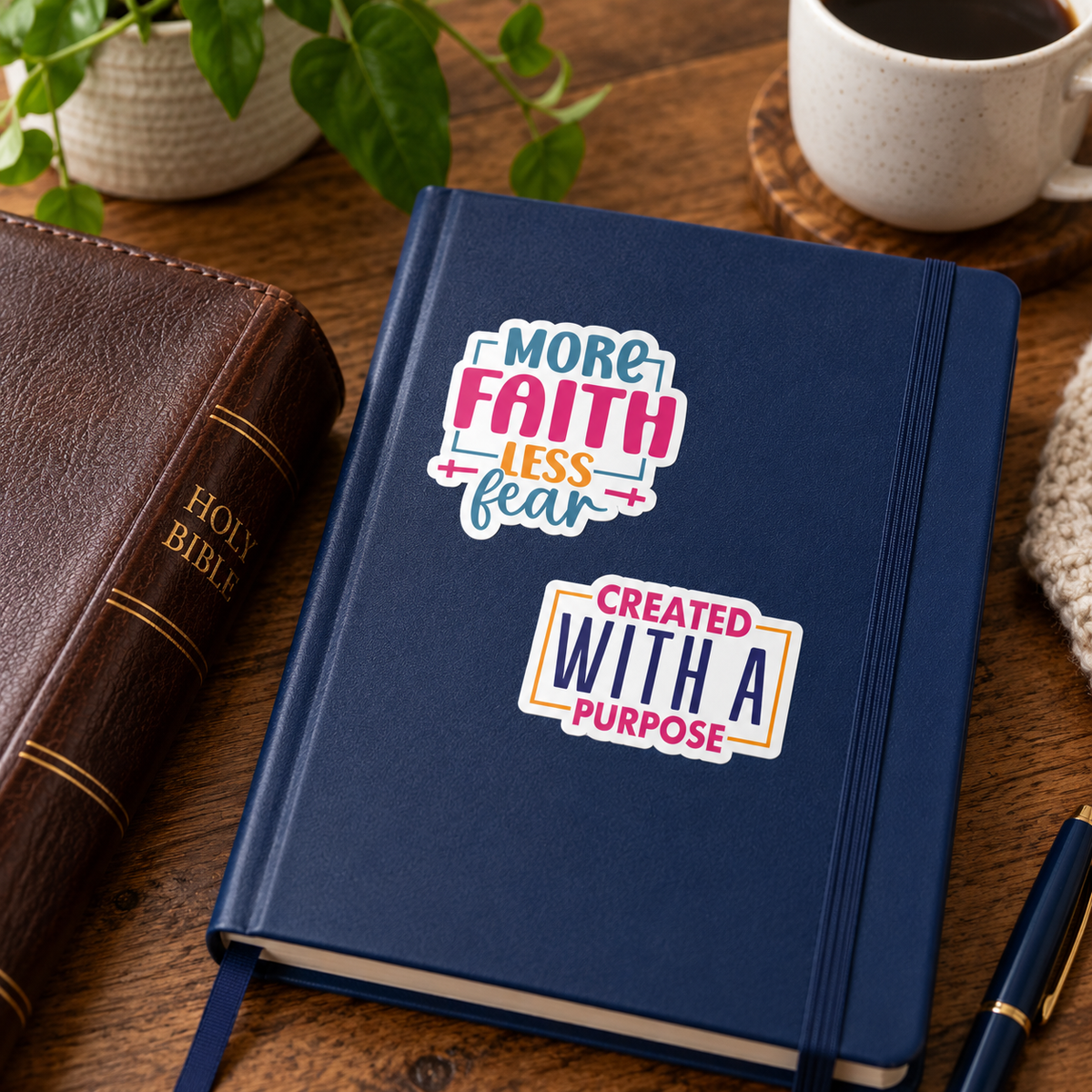Application example — ✝️ Christian Inspirational Sticker Pack — 18×20 in Vinyl Sheet