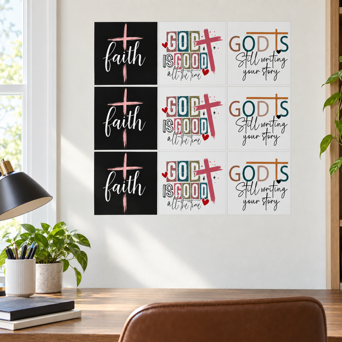 Application example — Faith Sticker Set – 9 Individual Designs (3 Styles)