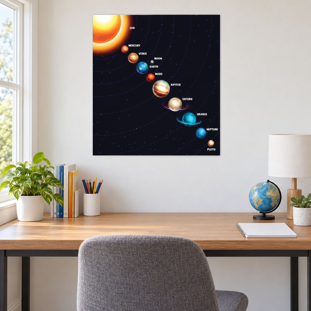 Application example — Solar System Adhesive Vinyl – 16 x 18 inches