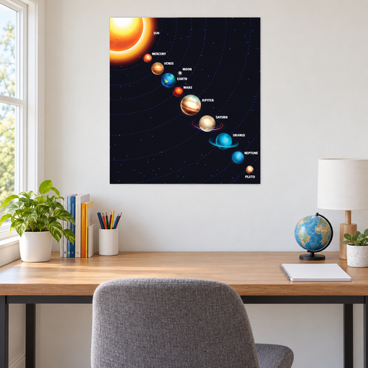 Application example — Solar System Adhesive Vinyl – 16 x 18 inches