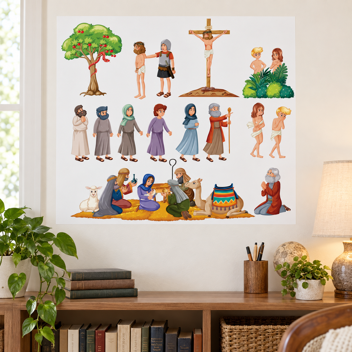 Application example — Bible Story Sticker (18×16 in)