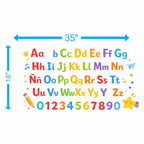 Colorful Alphabet & Numbers Educational Vinyl (18 × 34 in)