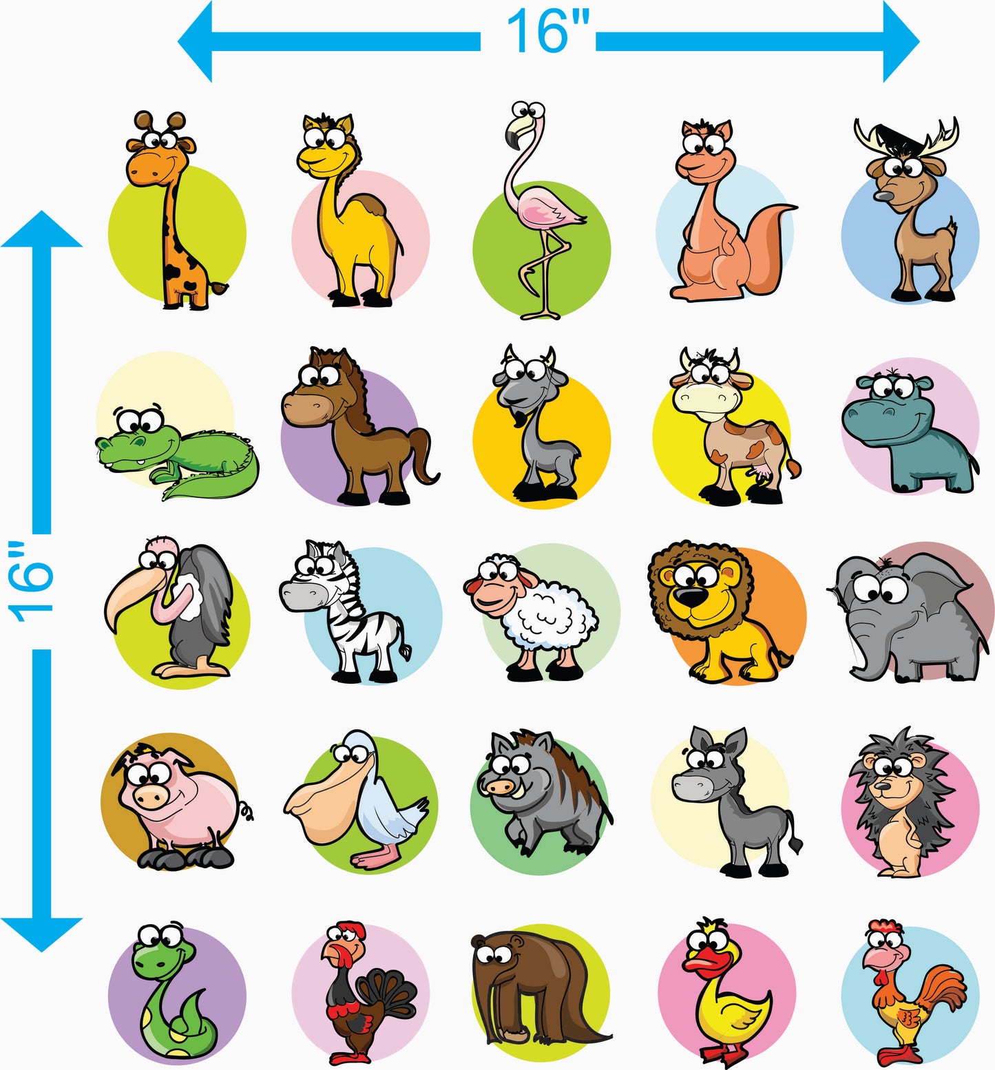 Cute Animal Sticker Pack – 25 Designs