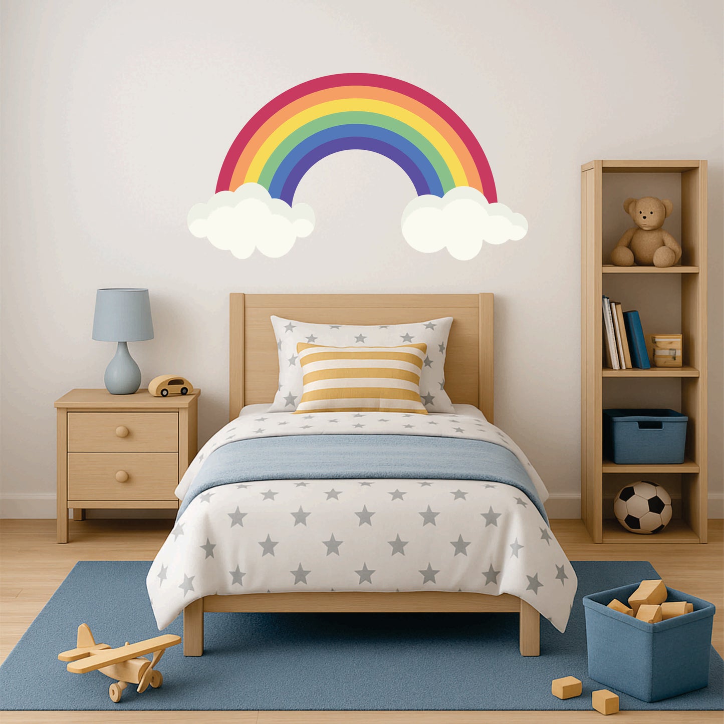 Rainbow Wall Decal – Kids Room Decor 29" x 16"