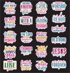 ✝️ Christian Inspirational Sticker Pack — 18×20 in Vinyl Sheet