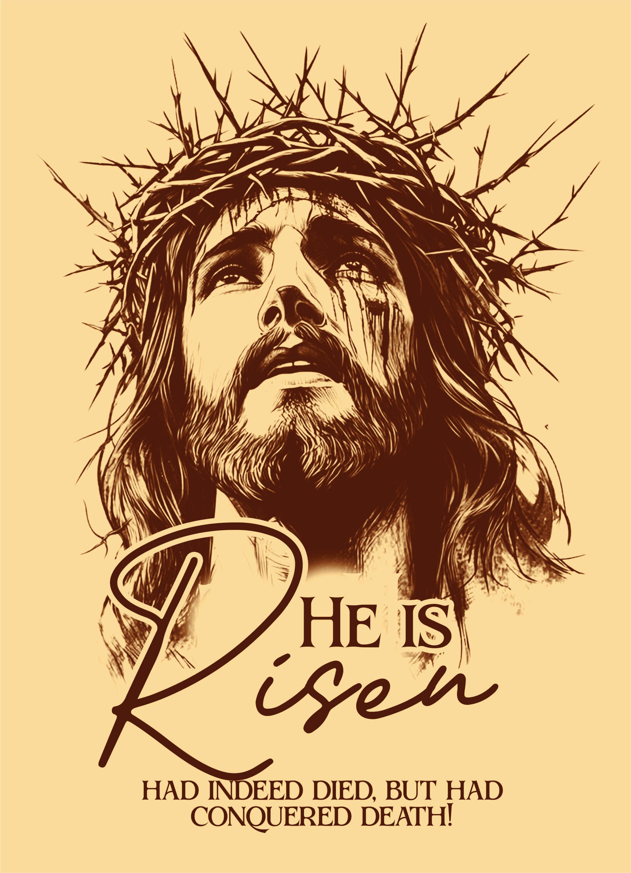 He Is Risen – Inspirational Christian Sticker (13×18 inches)