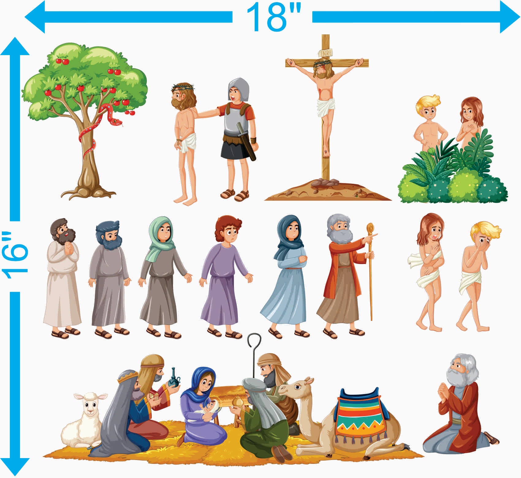 Bible Story Sticker (18×16 in)