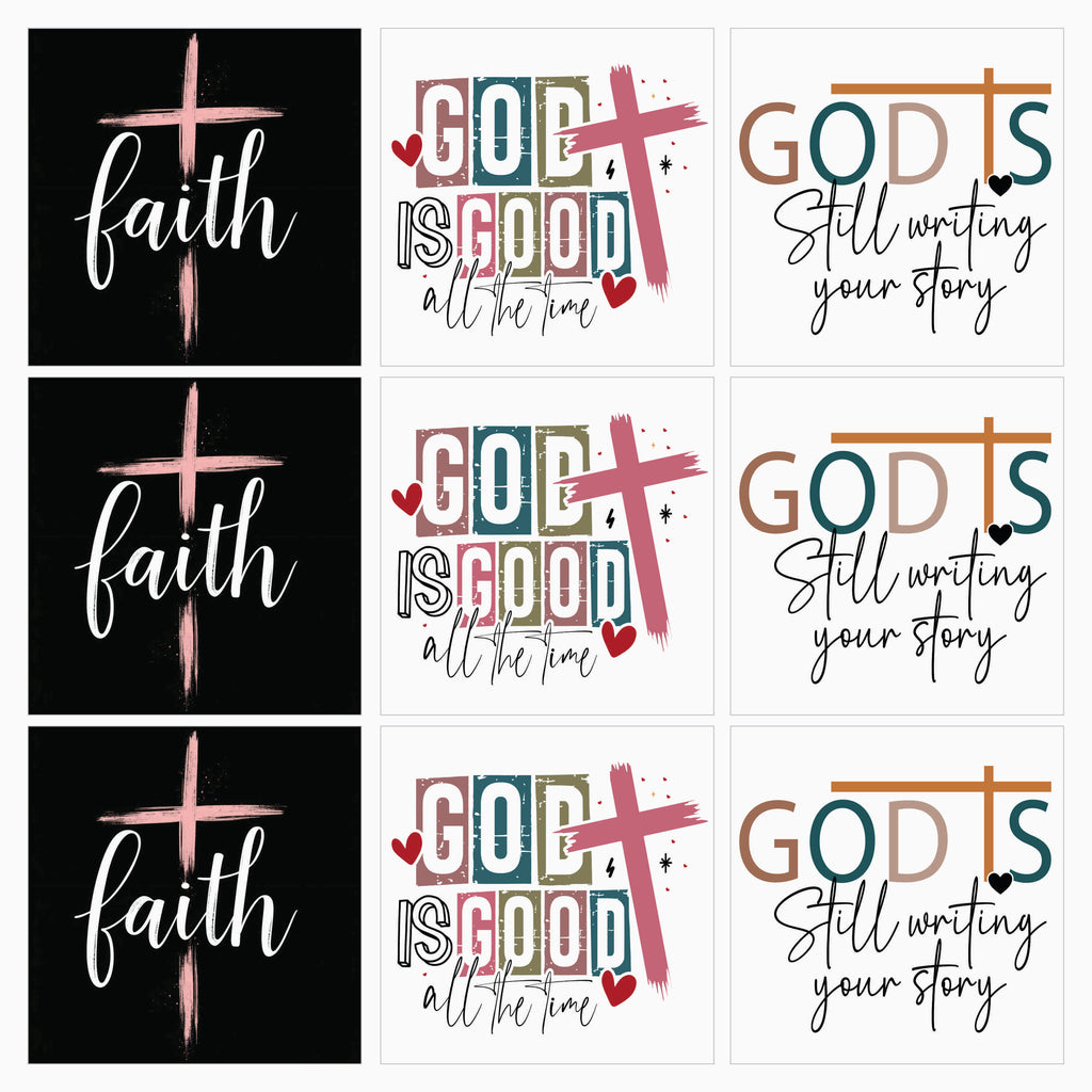 Faith Sticker Set – 9 Individual Designs (3 Styles)