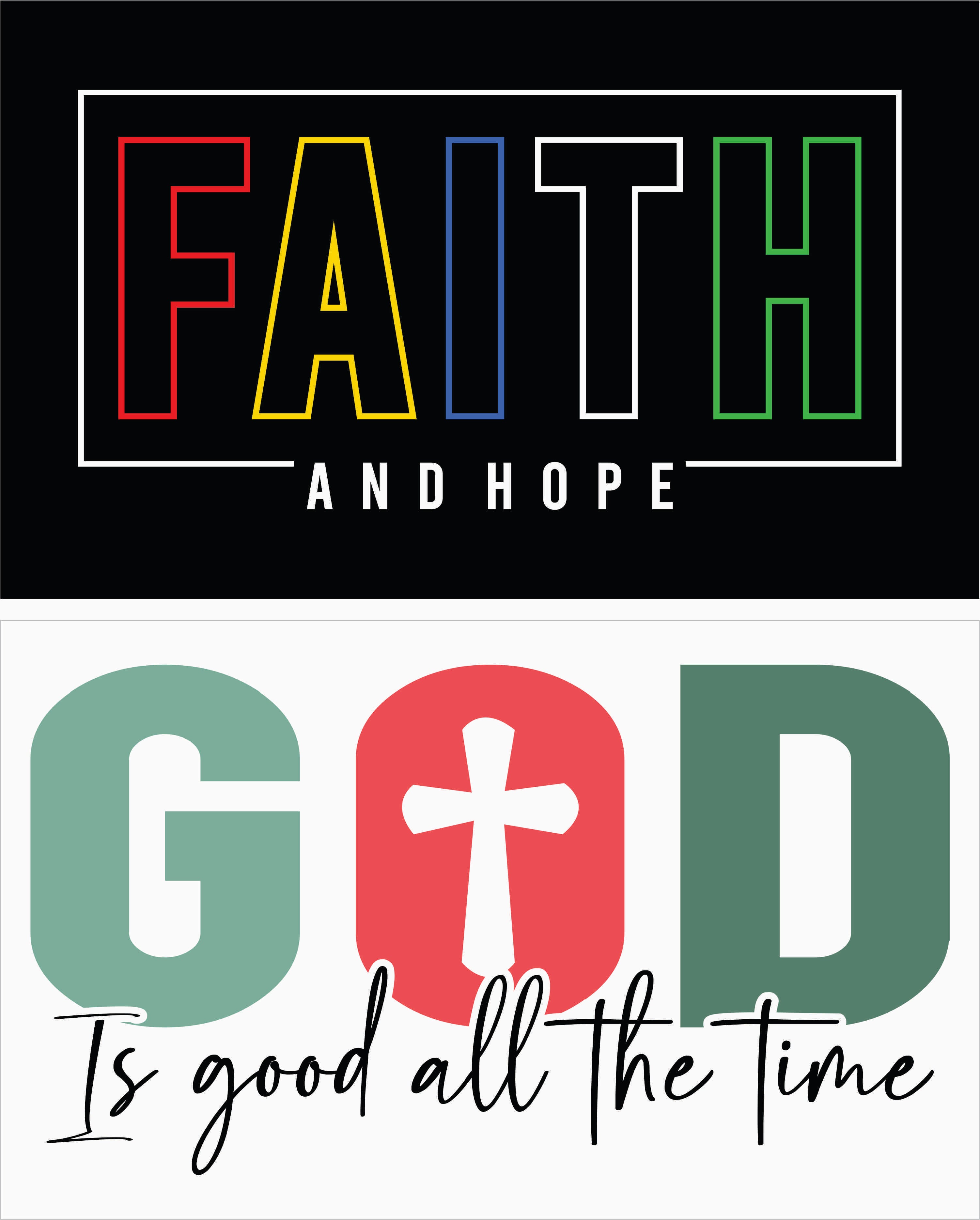 Faith &amp; Inspiration Sticker Set – 2 Designs (18×11 inches)
