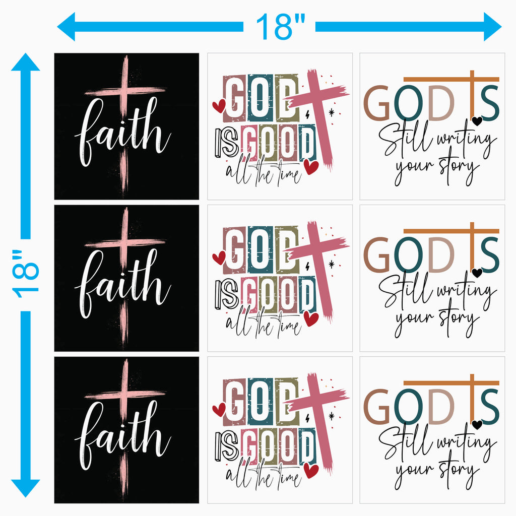 Faith Sticker Set – 9 Individual Designs (3 Styles)