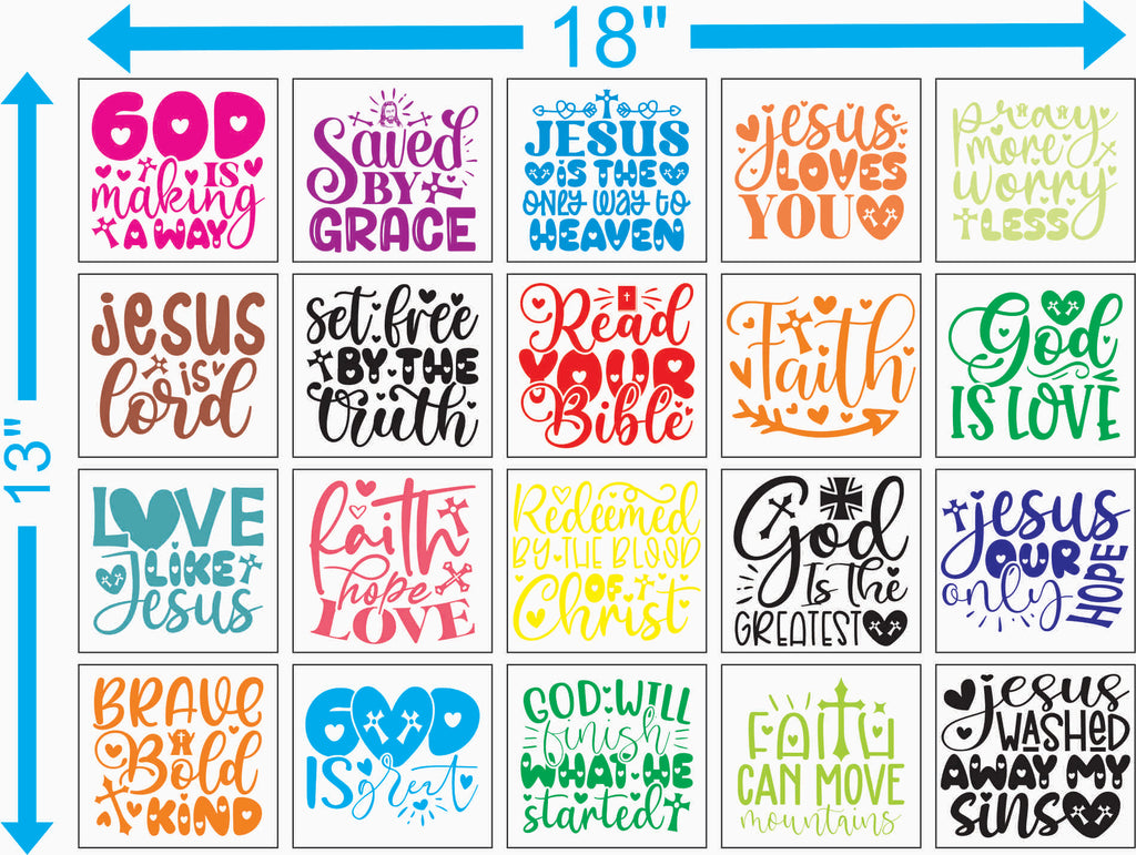 Christian vinyl sticker 18×13 inch