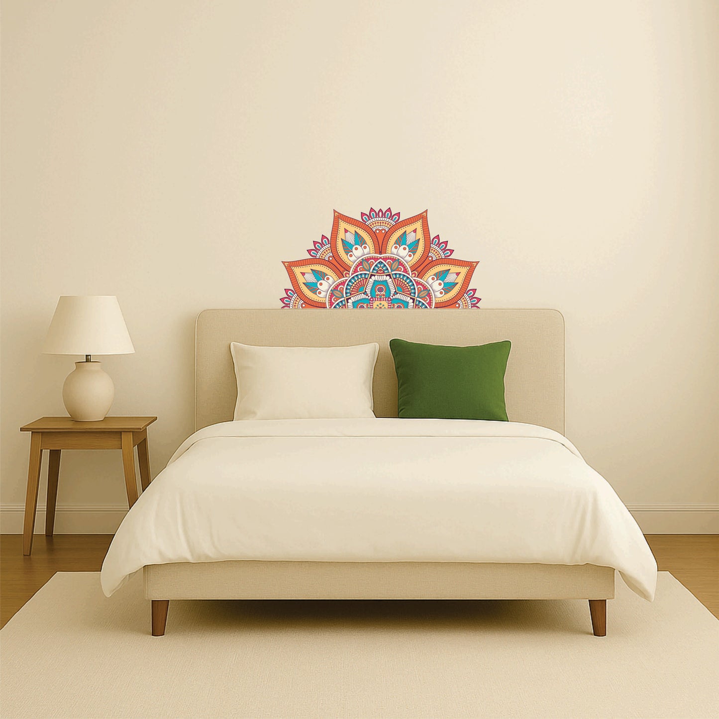 Vibrant Decorative Mandala – Premium Printed Vinyl Wall 29x16