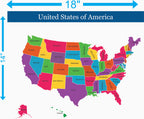 United States Map – 18×14 inches