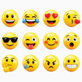 😄 Emoji Face Sticker Pack – Adhesive Vinyl Sheet (18x14 in)