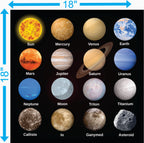 Solar System Celestial Grid Vinyl – 18 x 18 inche