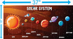 Solar System Vinyl with Rocket – 37 x 18 inches