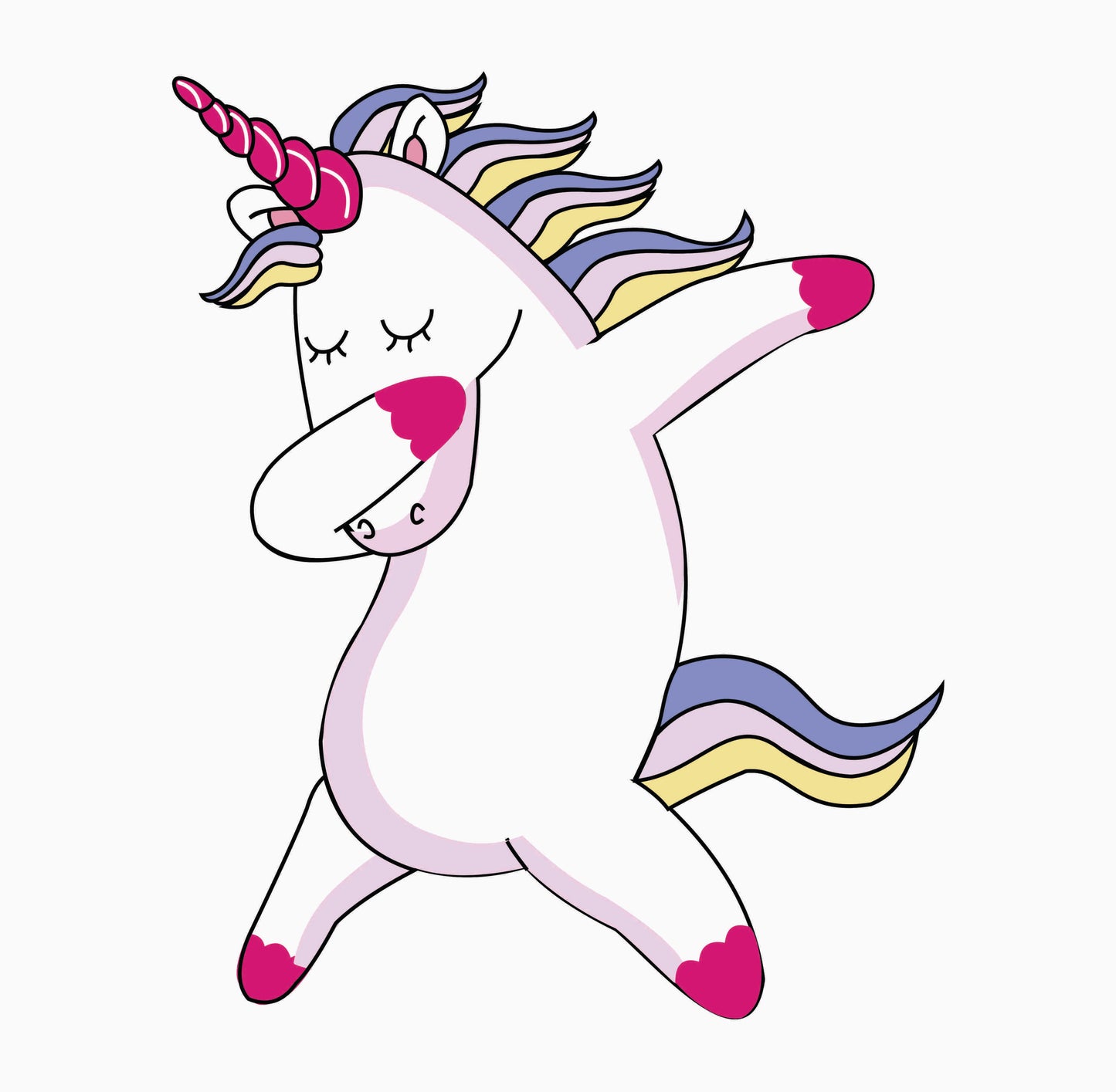 Dabbing Unicorn Sticker — 17x20 in Premium Vinyl